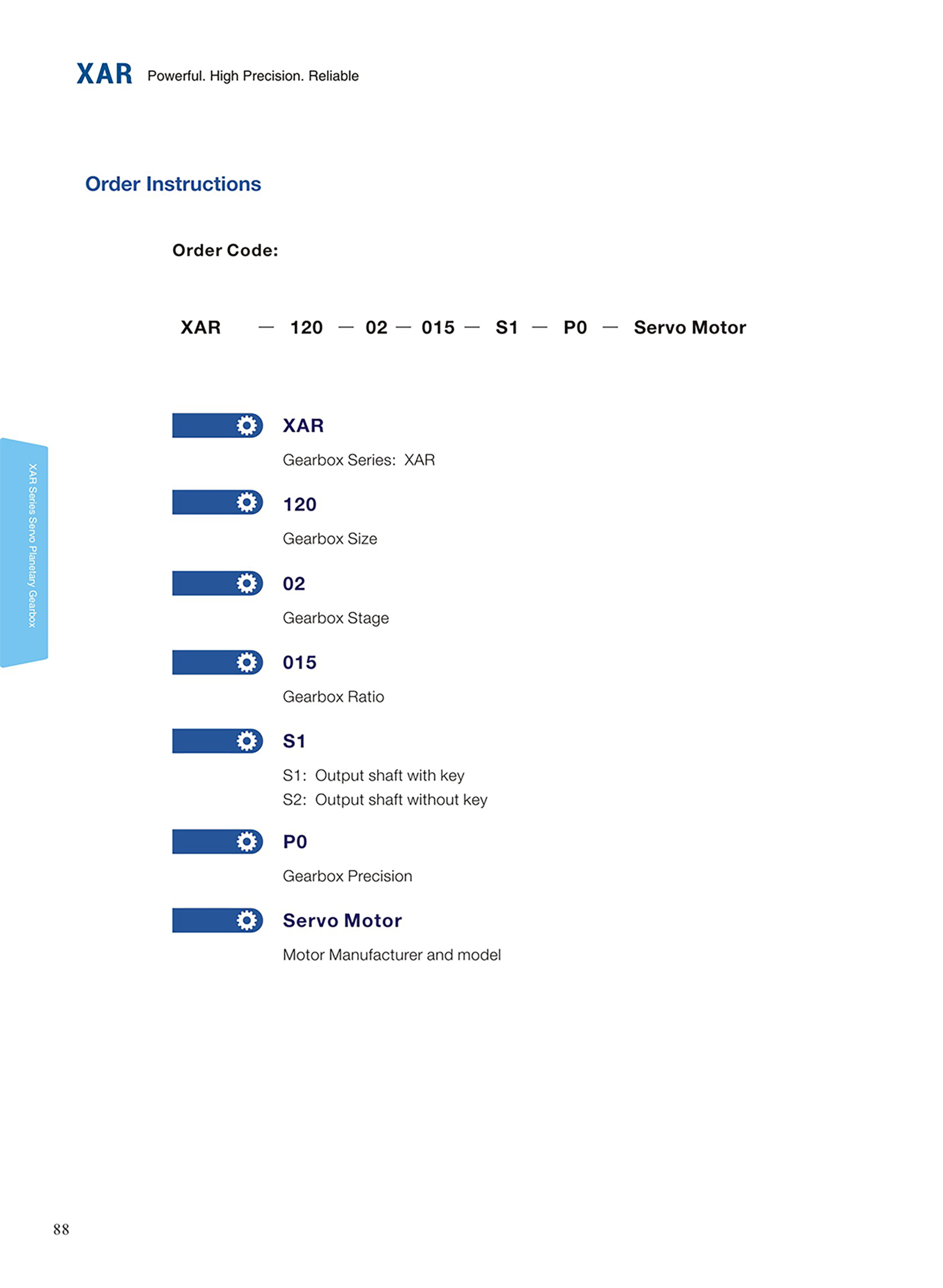 XAR order instructions